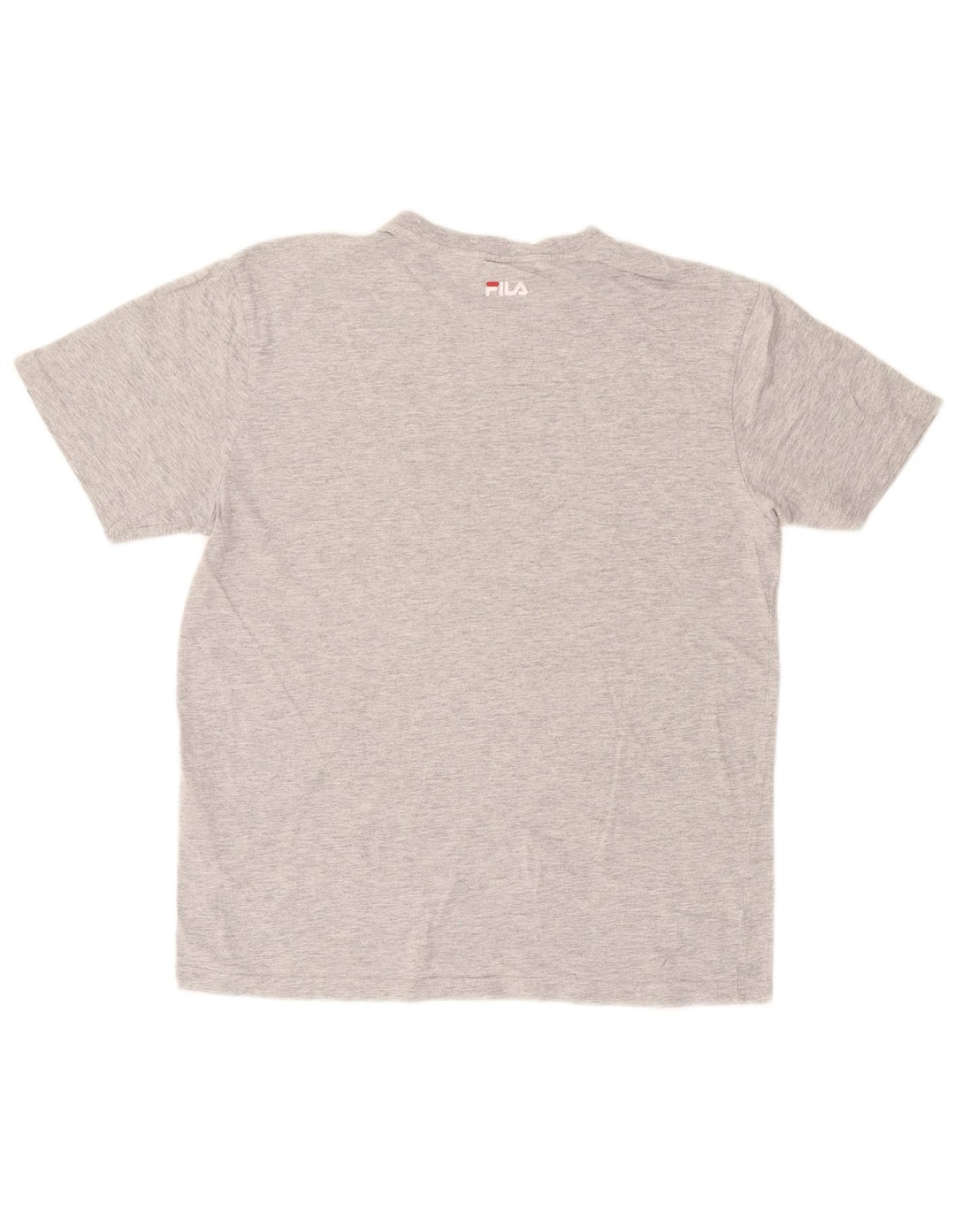 T-shirt grafica da uomo Fila Top in cotone grigio medio