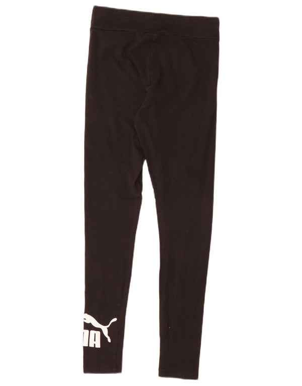 Leggings grafici da donna Puma UK 8 piccoli cotone nero