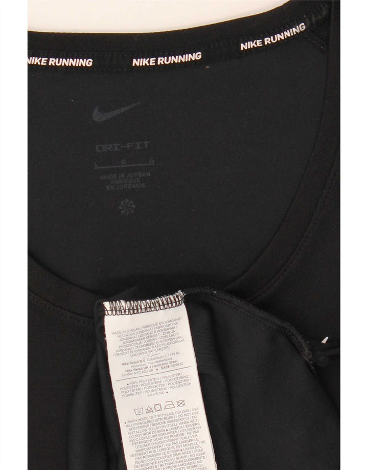Canotta Nike Dri Fit da donna UK 16 grande poliestere nero
