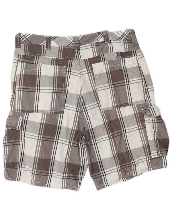 Pantaloncini cargo da uomo Wrangler W34 cotone a quadri bianchi grandi