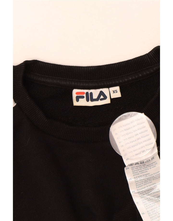 Felpa oversize con grafica da donna FILA UK 6 XS Colorblock nero