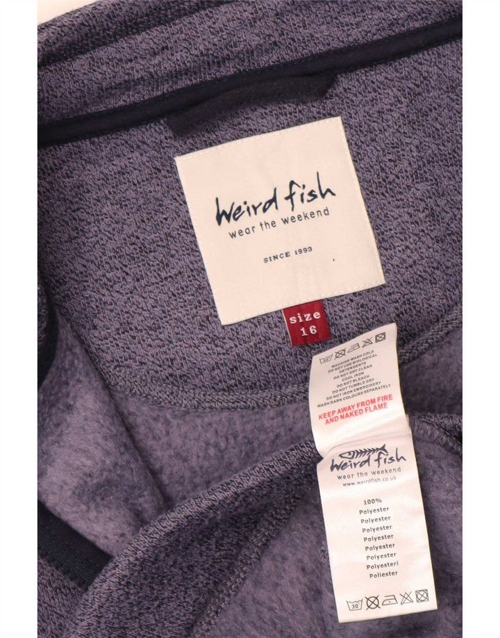 Giacca da tuta da donna Weird Fish UK 16 grande blu navy screziato