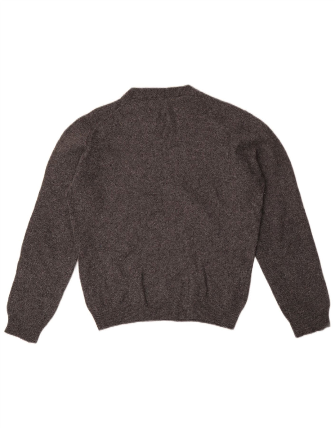 Maglione girocollo da uomo Zara in lana screziata grigio medio