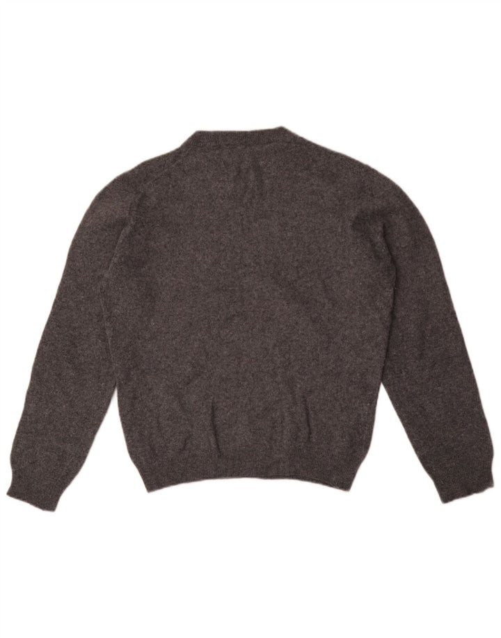 Maglione girocollo da uomo Zara in lana screziata grigio medio