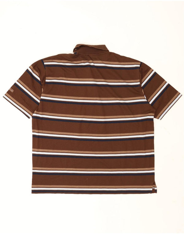 Polo da yachting da uomo Paul & Shark 2XL cotone a righe marroni