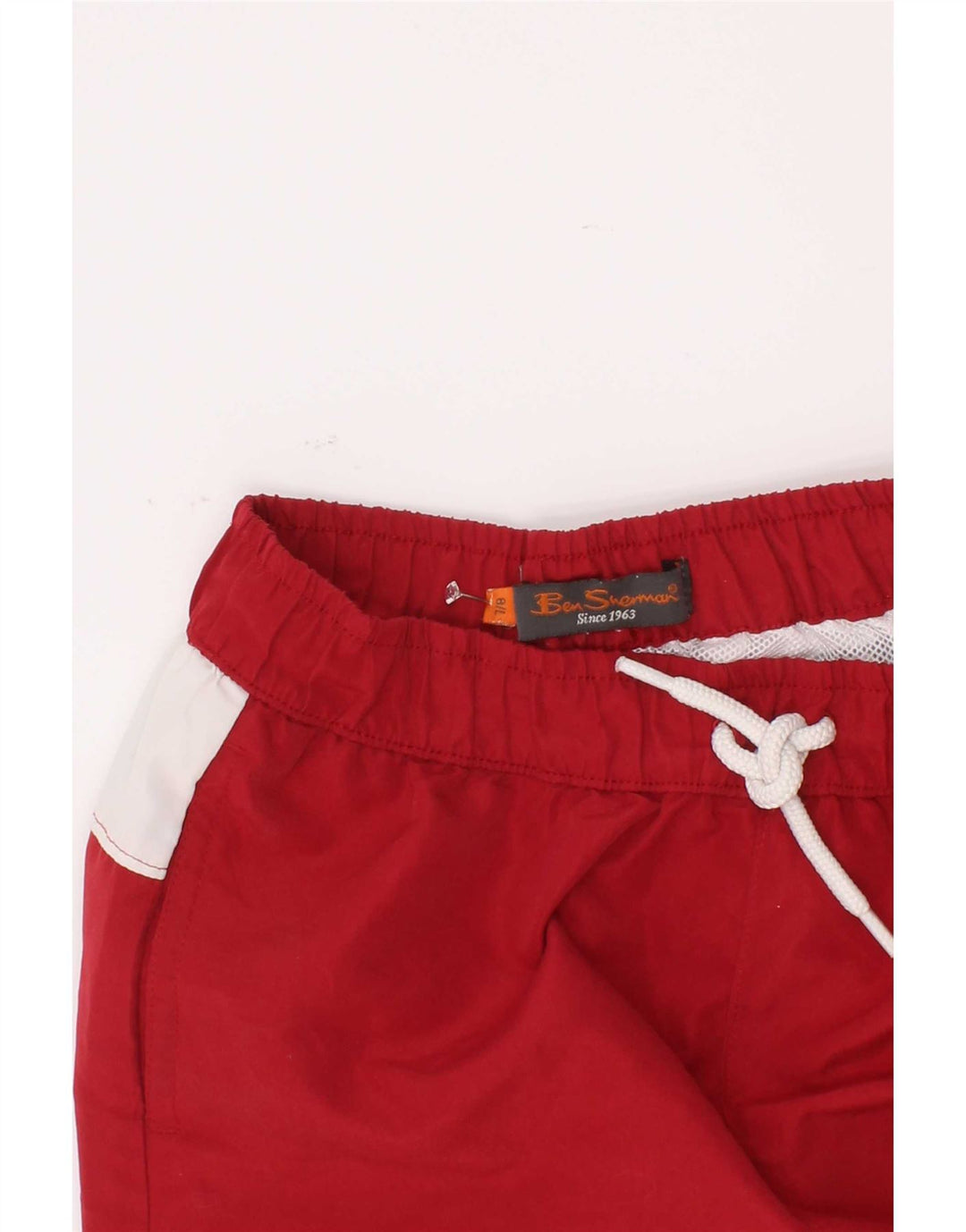 Pantaloncini da bagno grafici per ragazzi Ben Sherman 7-8 anni Rosso color block