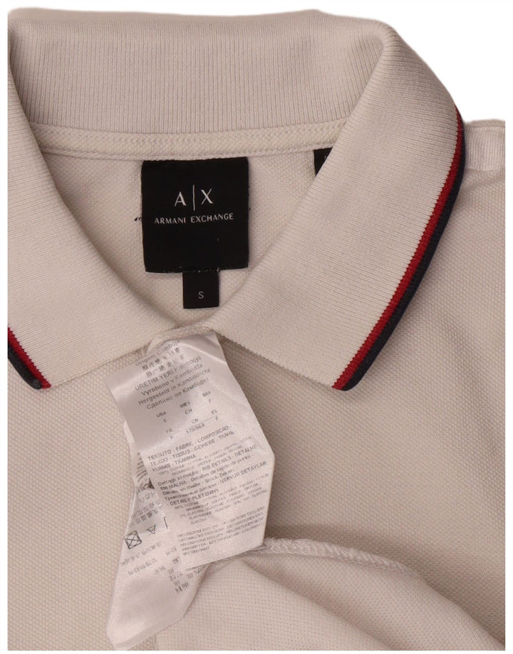 Polo Armani Exchange Uomo Piccola in Cotone Bianco