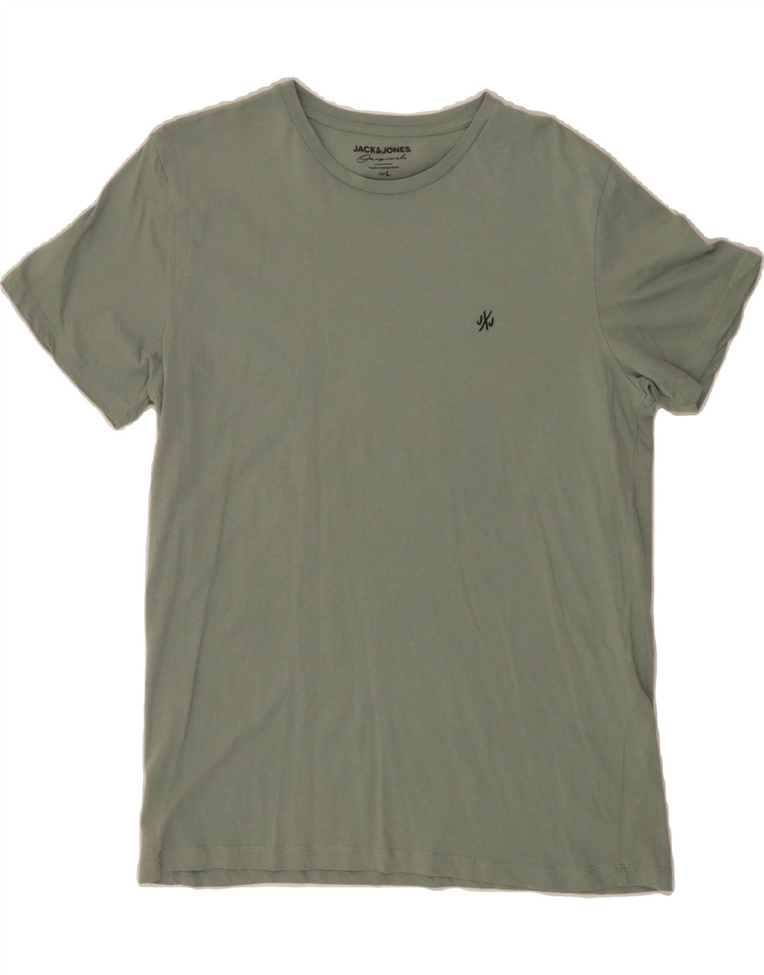 JACK & JONES Mens T-Shirt Top Large Green Cotton Vintage Jack & Jones and Second-Hand Jack & Jones from Messina Hembry 