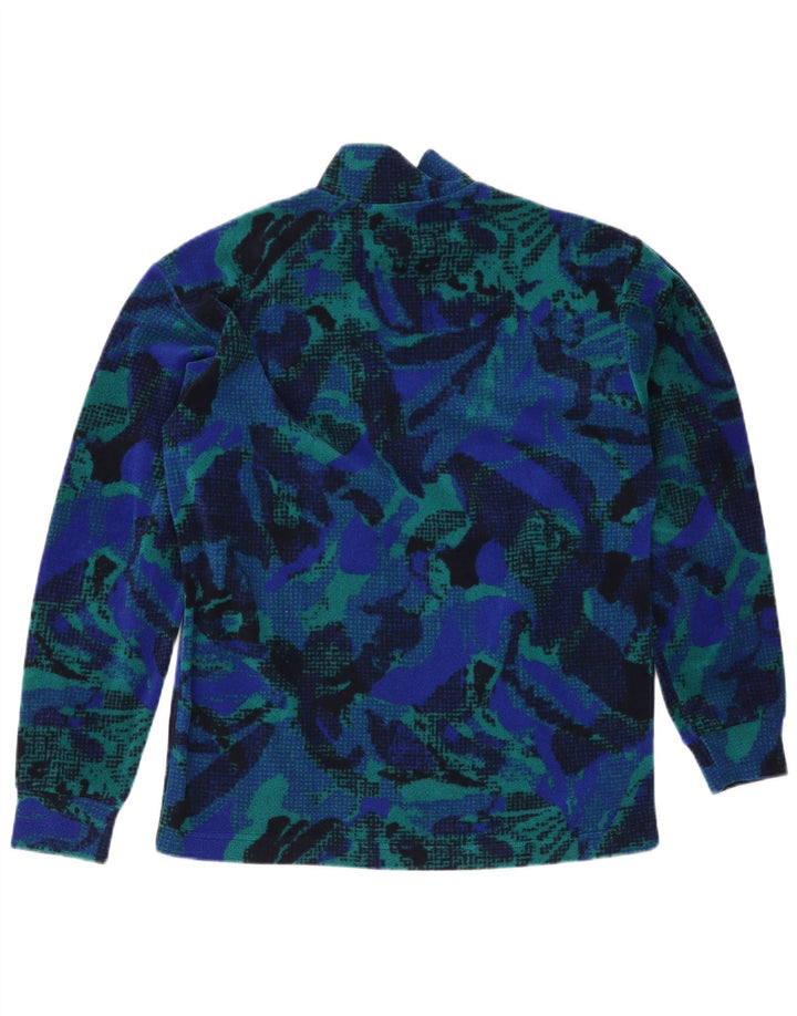 Maglione in pile da uomo Fila con motivo astratto IT 48 Colorblock blu medio