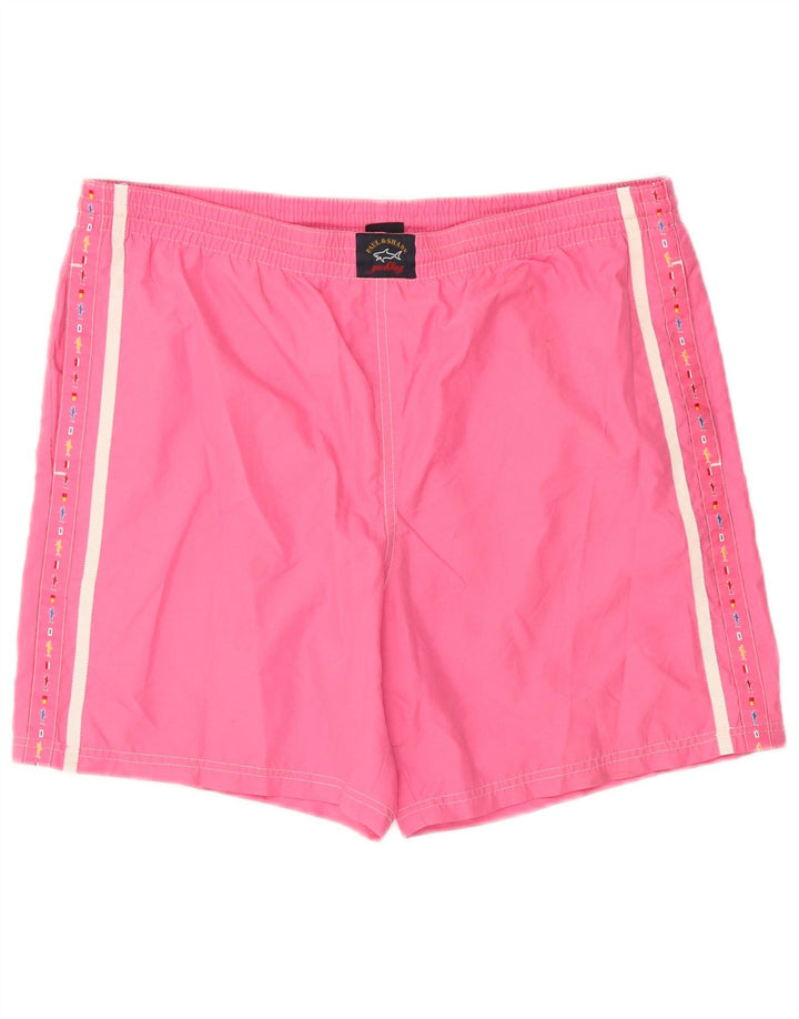 Paul & Shark Pantaloncini da bagno da yachting da uomo di grandi dimensioni in poliestere rosa