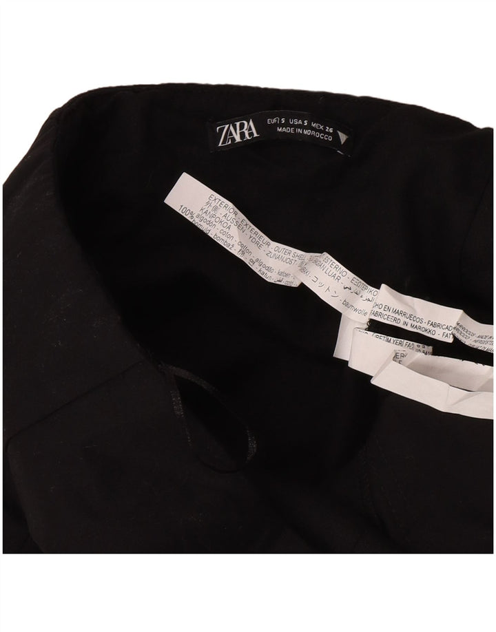 Tuta senza spalline da donna Zara UK 10 piccola in cotone nero