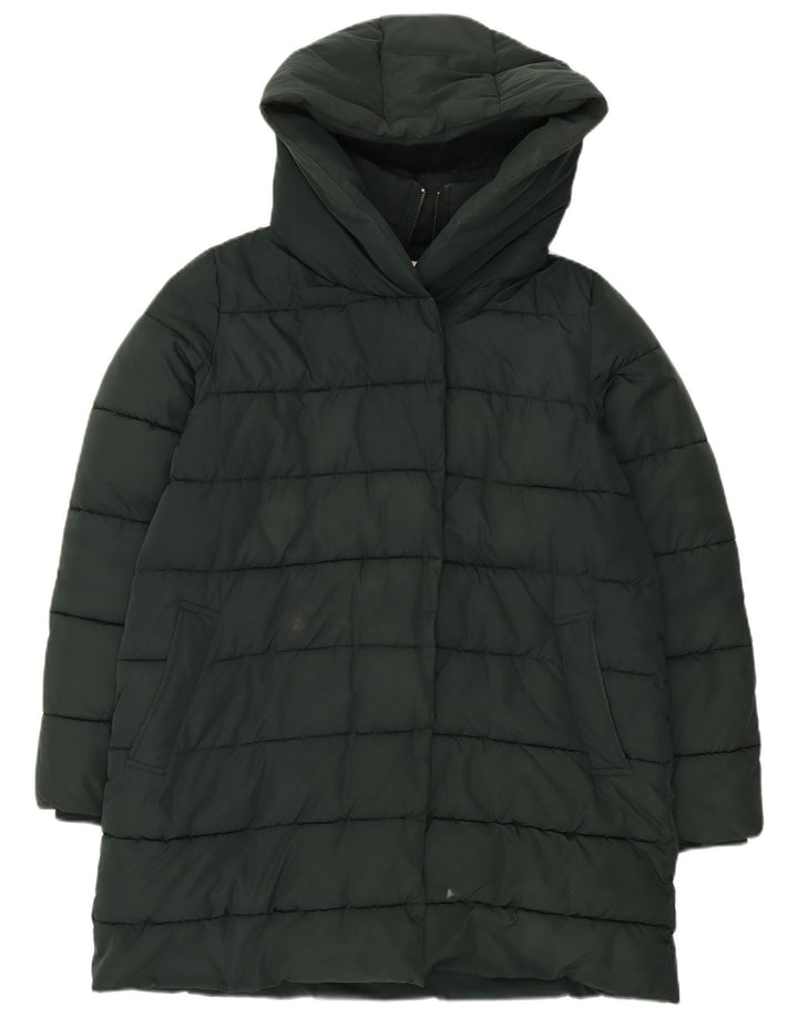 Cappotto imbottito con cappuccio da donna Hobbs UK 14 grande poliestere verde