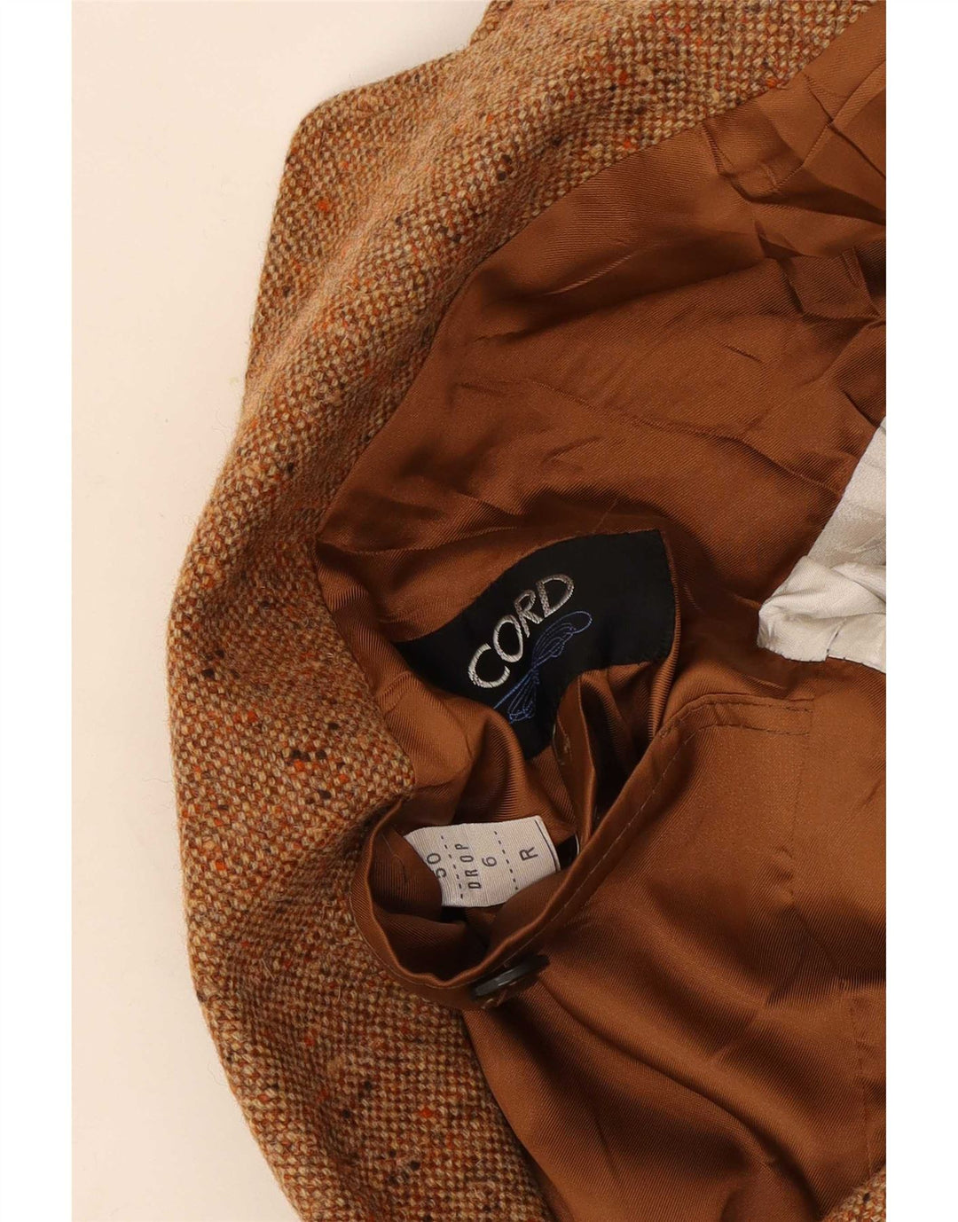 Giacca blazer vintage da uomo a 2 bottoni IT 50 grande marrone screziato