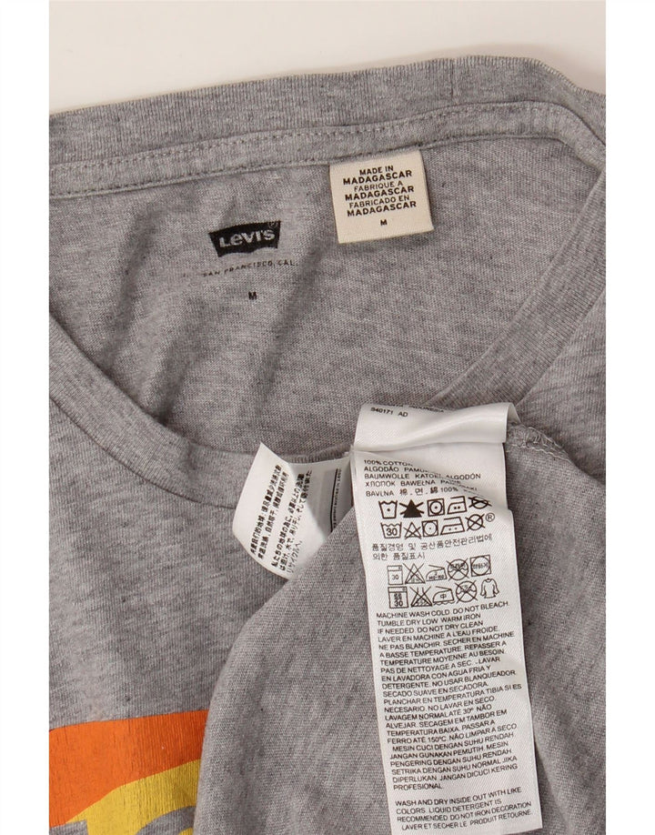 T-shirt grafica da uomo LEVI'S Top in cotone screziato grigio medio