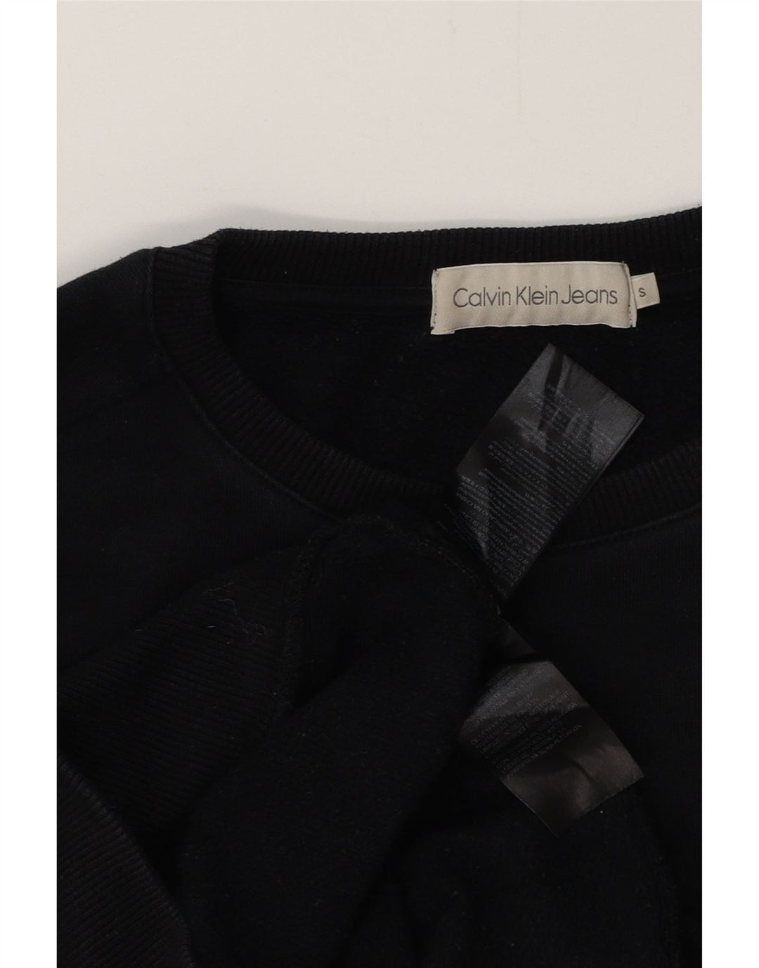 CALVIN KLEIN JEANS Felpa con grafica da uomo Maglione piccolo in cotone nero