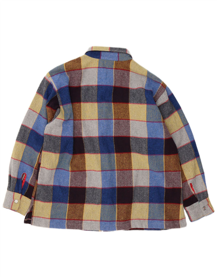 Camicia overshirt da donna Benetton vestibilità ampia IT 46 Large Check multicolore