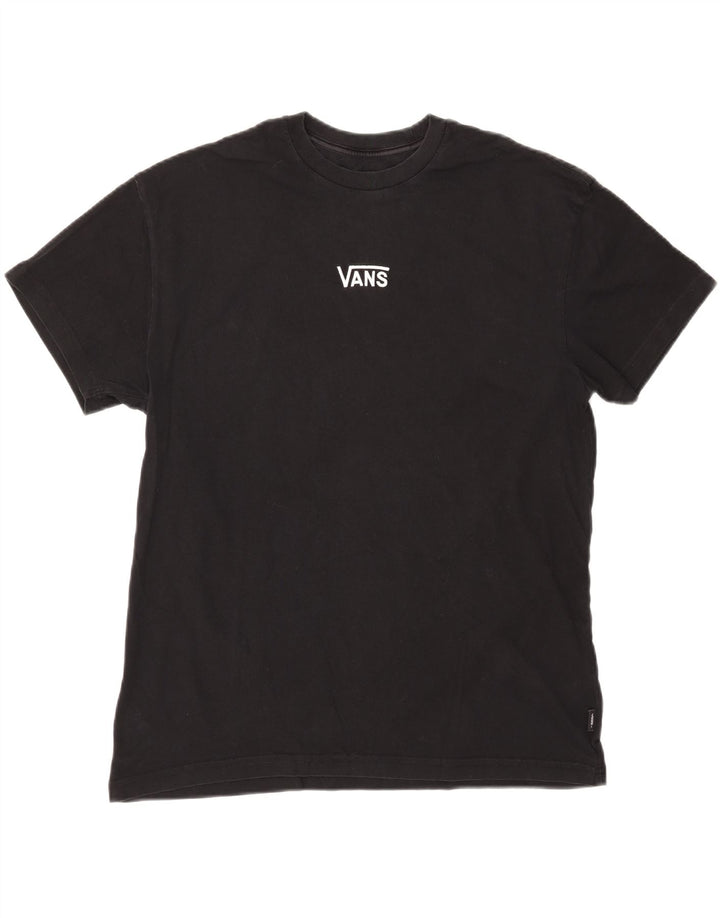 T-shirt da uomo VANS Top in cotone nero medio