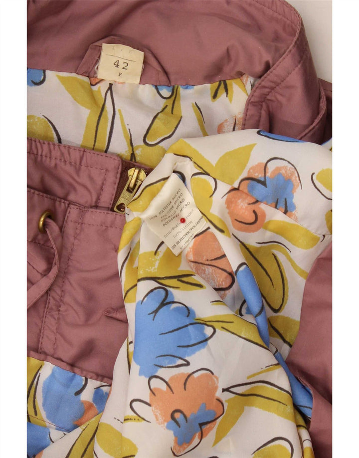 Giacca parka oversize da donna vintage EU 42 grande poliestere rosa