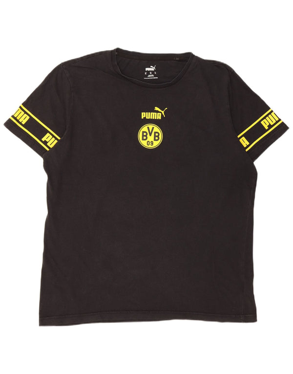 Maglietta grafica da uomo Puma BVB Dortmund Top XL in cotone nero
