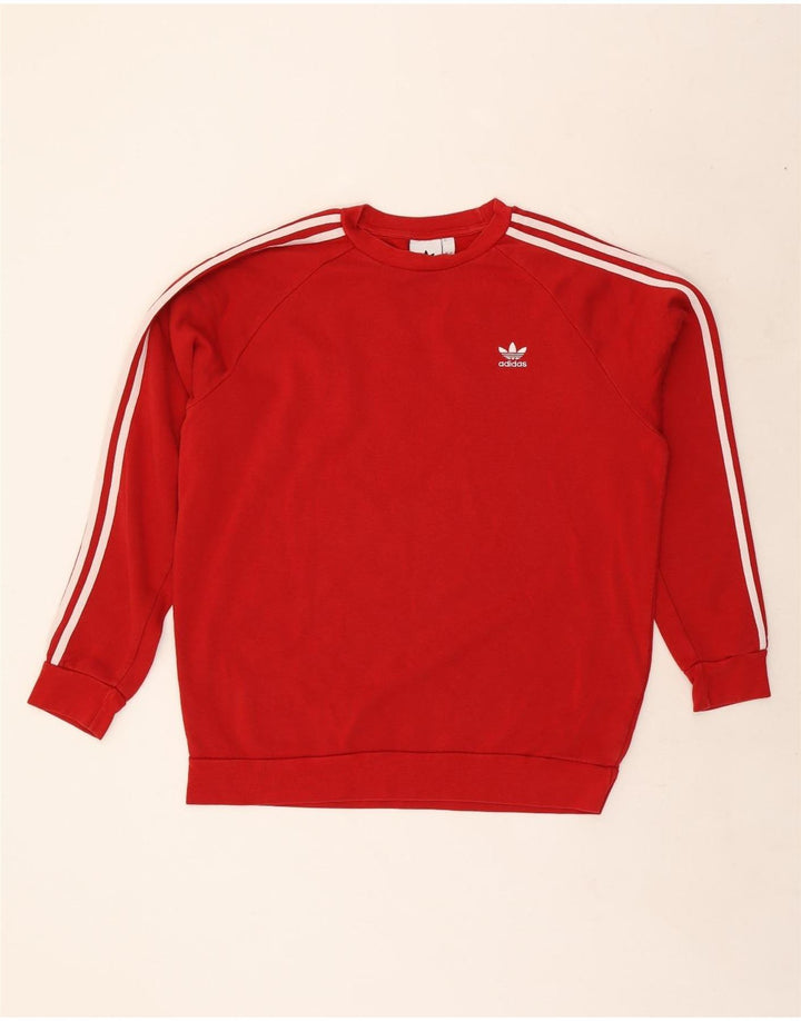 Felpa Adidas Uomo Maglione Grande Rosso Cotone