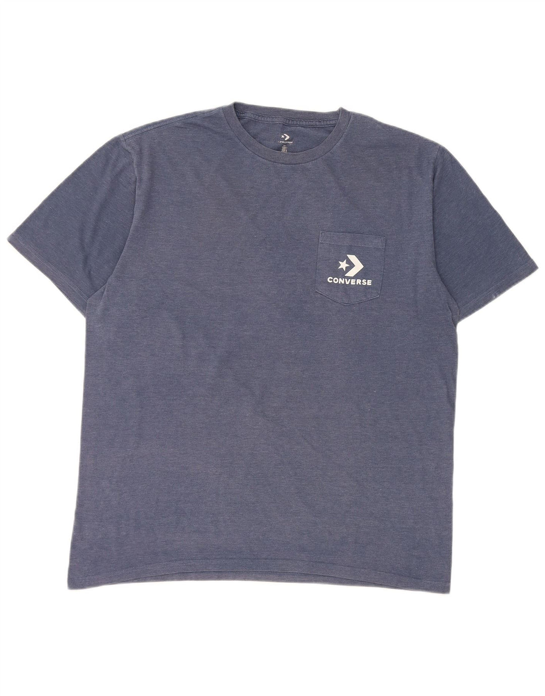 T-shirt da uomo Converse Top grande in cotone blu