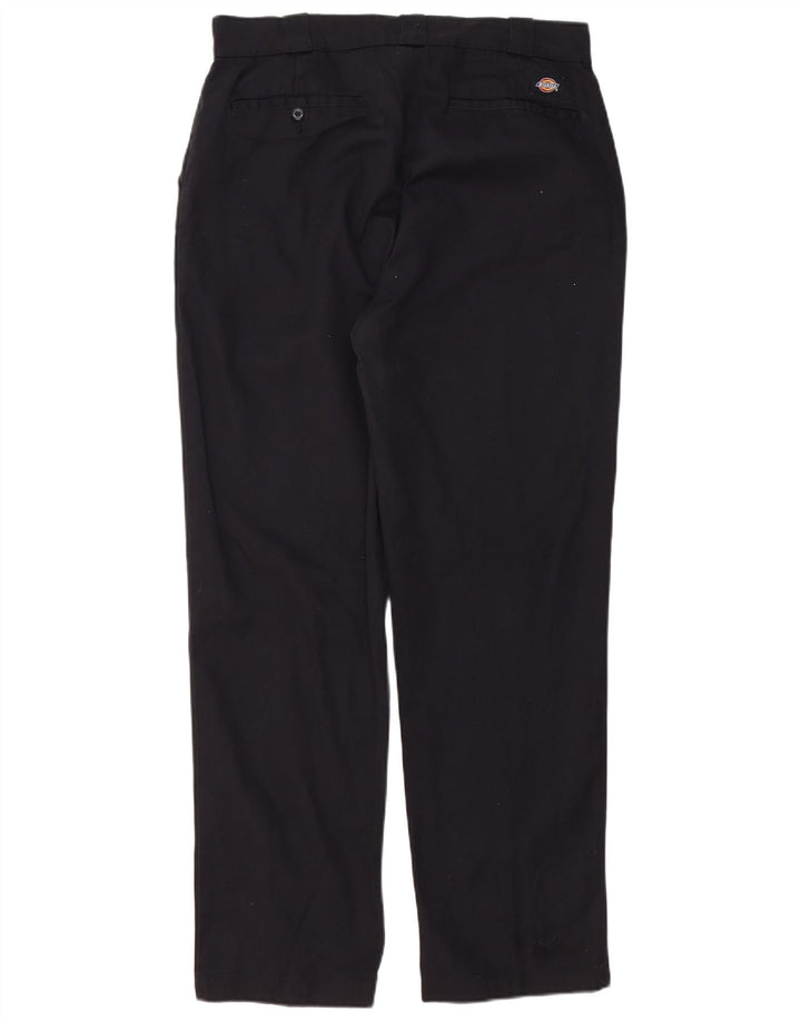 DICKIES Pantaloni chino dritti da uomo W34 L31 poliestere nero