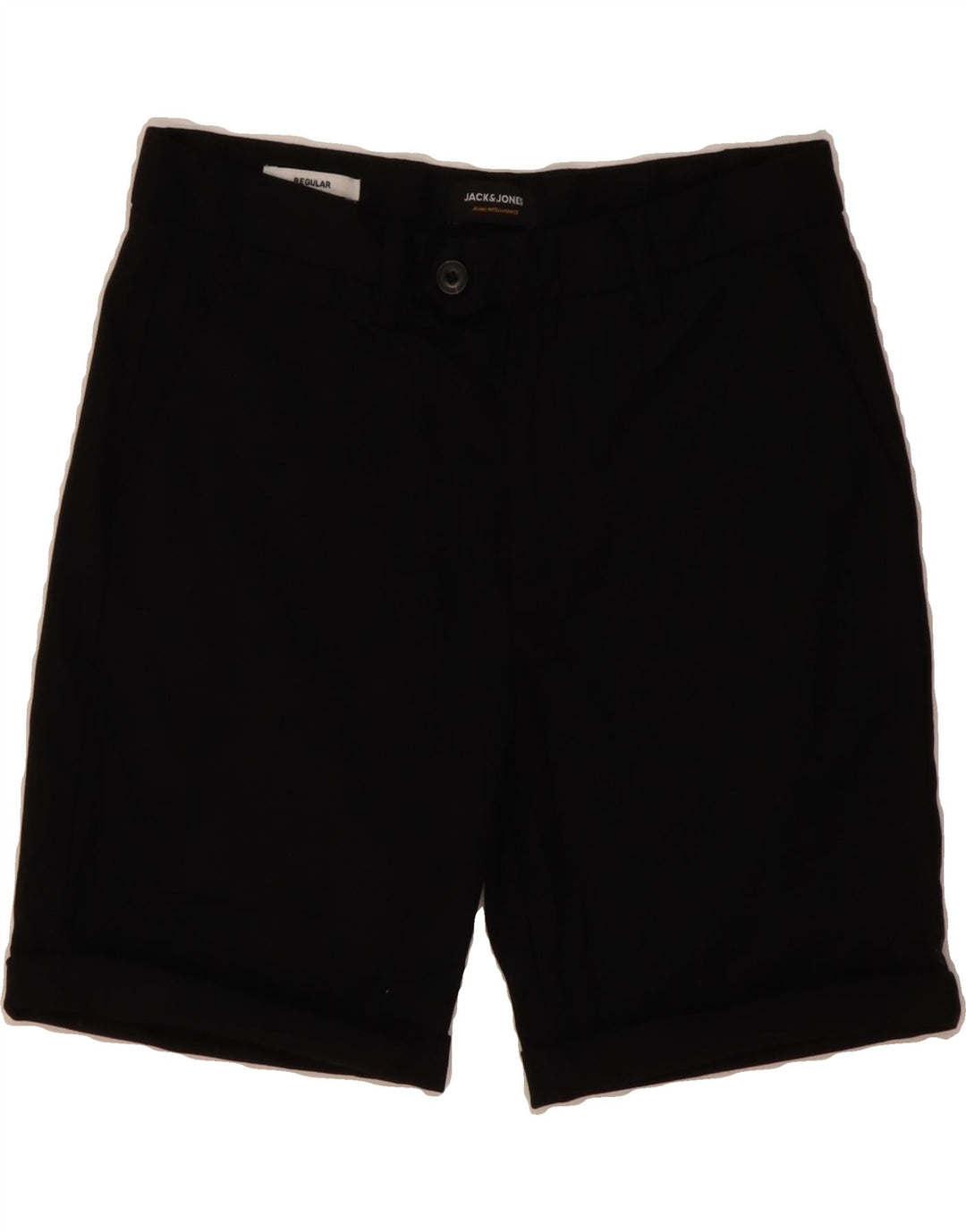 JACK & JONES Mens Regular Fit Chino Shorts Small W30 Black Vintage Jack & Jones and Second-Hand Jack & Jones from Messina Hembry 