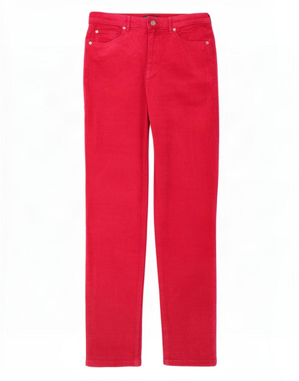 Pantaloni dritti in velluto a coste da donna Marks & Spencer UK 14 Large W30 L31 Rosa