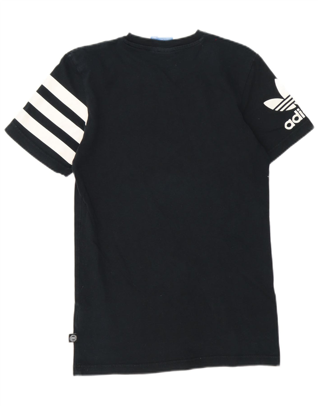 T-shirt grafica da uomo Adidas Top piccola in cotone nero
