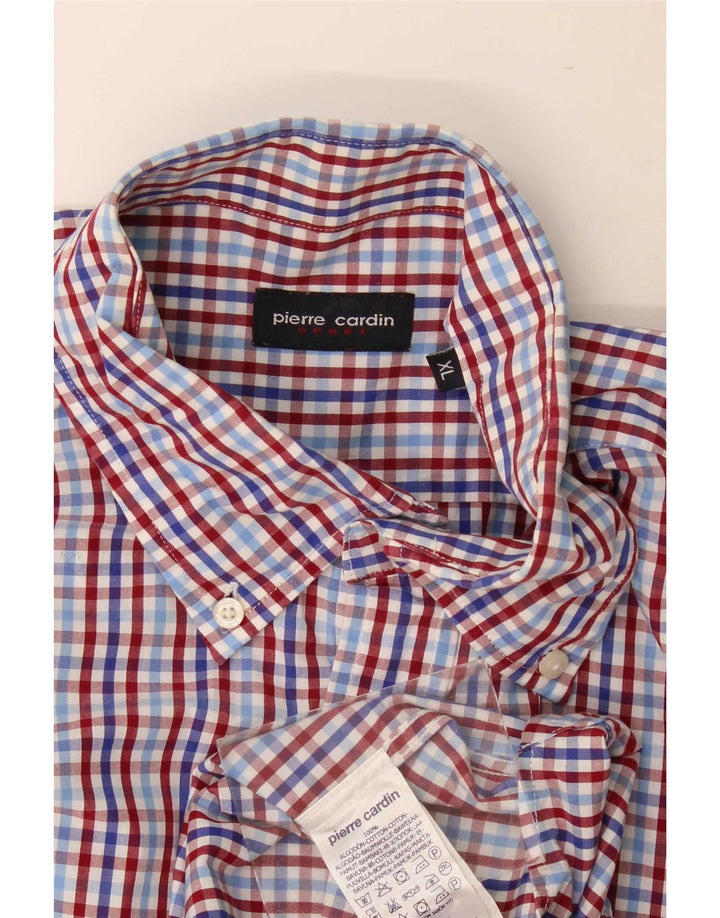 Camicia da uomo Pierre Cardin XL in cotone a quadretti multicolore
