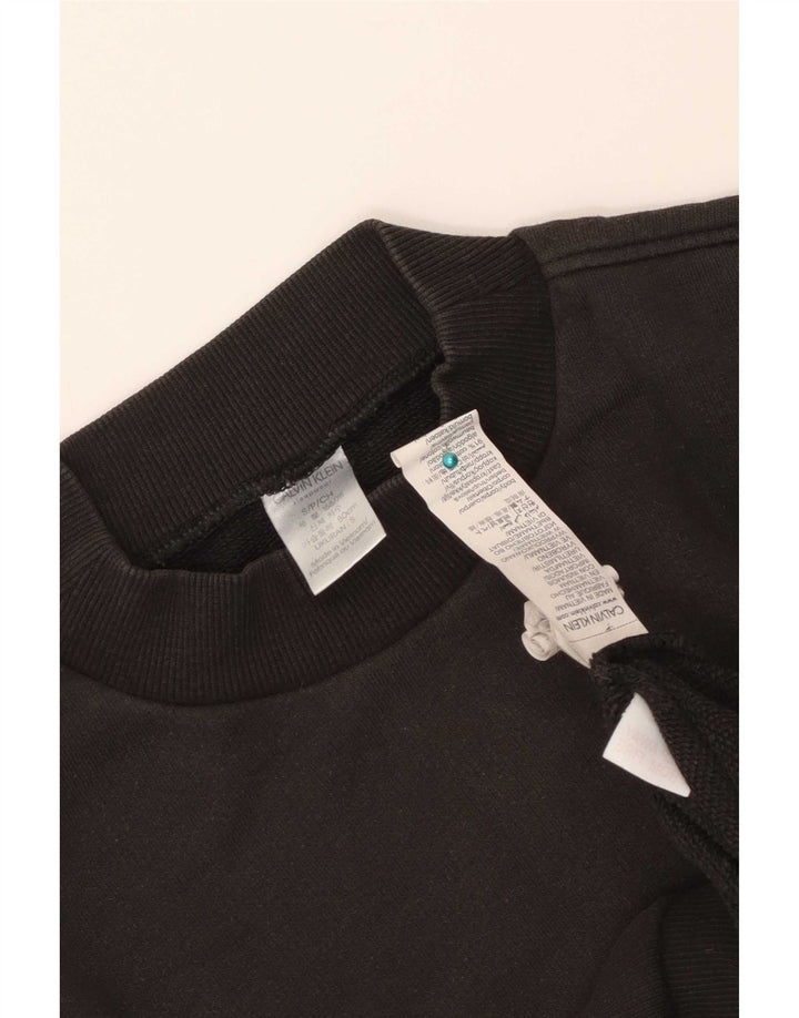 Felpa oversize da donna Calvin Klein, maglione UK 10, piccolo cotone nero