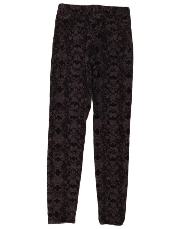 Jeans Jeggings da donna Marks & Spencer UK 8 piccoli W28 L29 neri geometrici