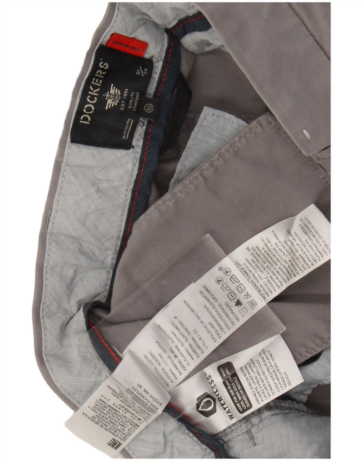 DOCKERS Pantaloncini chino da uomo W32 cotone grigio medio