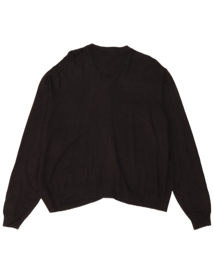 Maglione cardigan da donna Marks & Spencer UK 22 2XL Viscosa nera