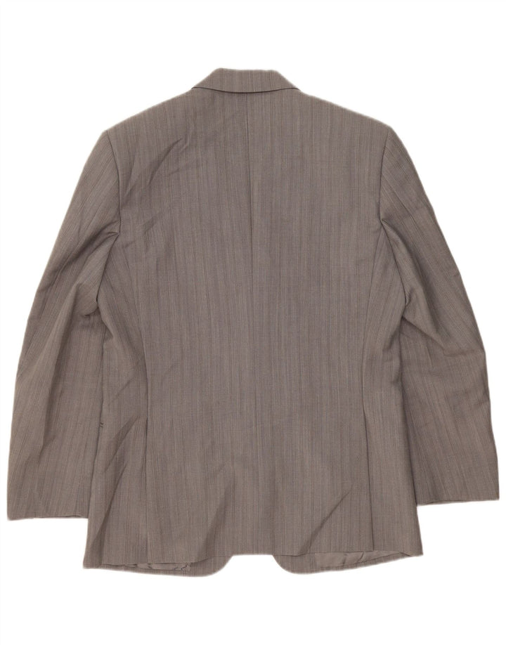 Giacca blazer da uomo a 2 bottoni Pierre Cardin UK 38 grigio medio a righe