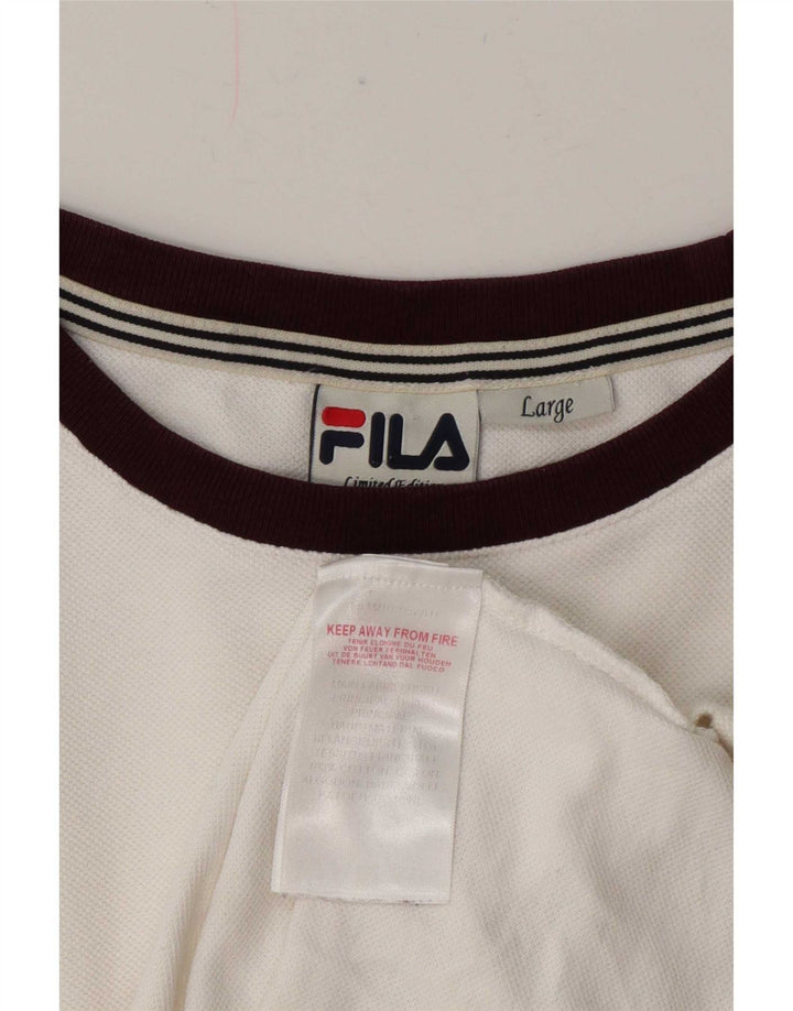 Maglietta Fila da uomo Top Large in cotone bianco