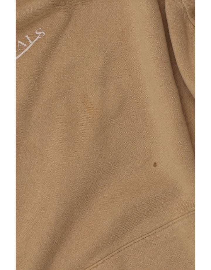Jack & Jones Felpa con cappuccio grafica da uomo in cotone beige medio