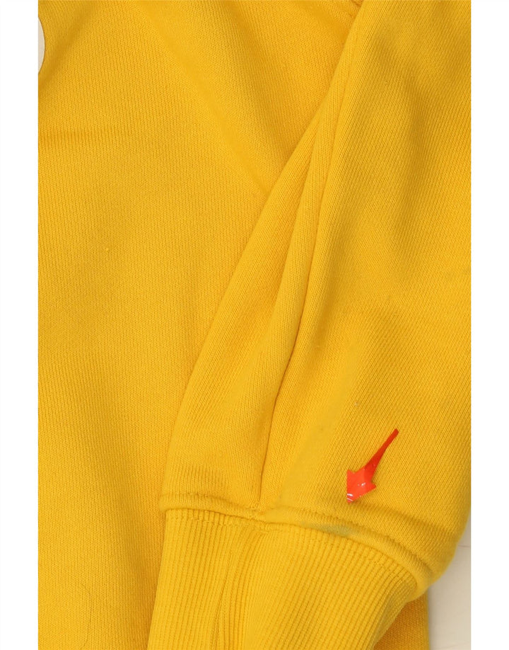 UMBRO Mens Graphic Hoodie Jumper Small Yellow Cotton Vintage Umbro and Second-Hand Umbro from Messina Hembry 