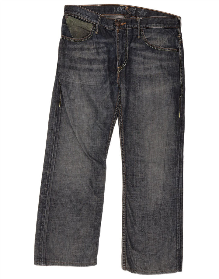 Jeans dritti da uomo Levi's W34 L26 cotone blu navy