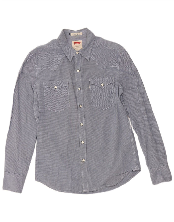 Camicia Levi's da uomo slim fit piccola in cotone a quadretti blu navy