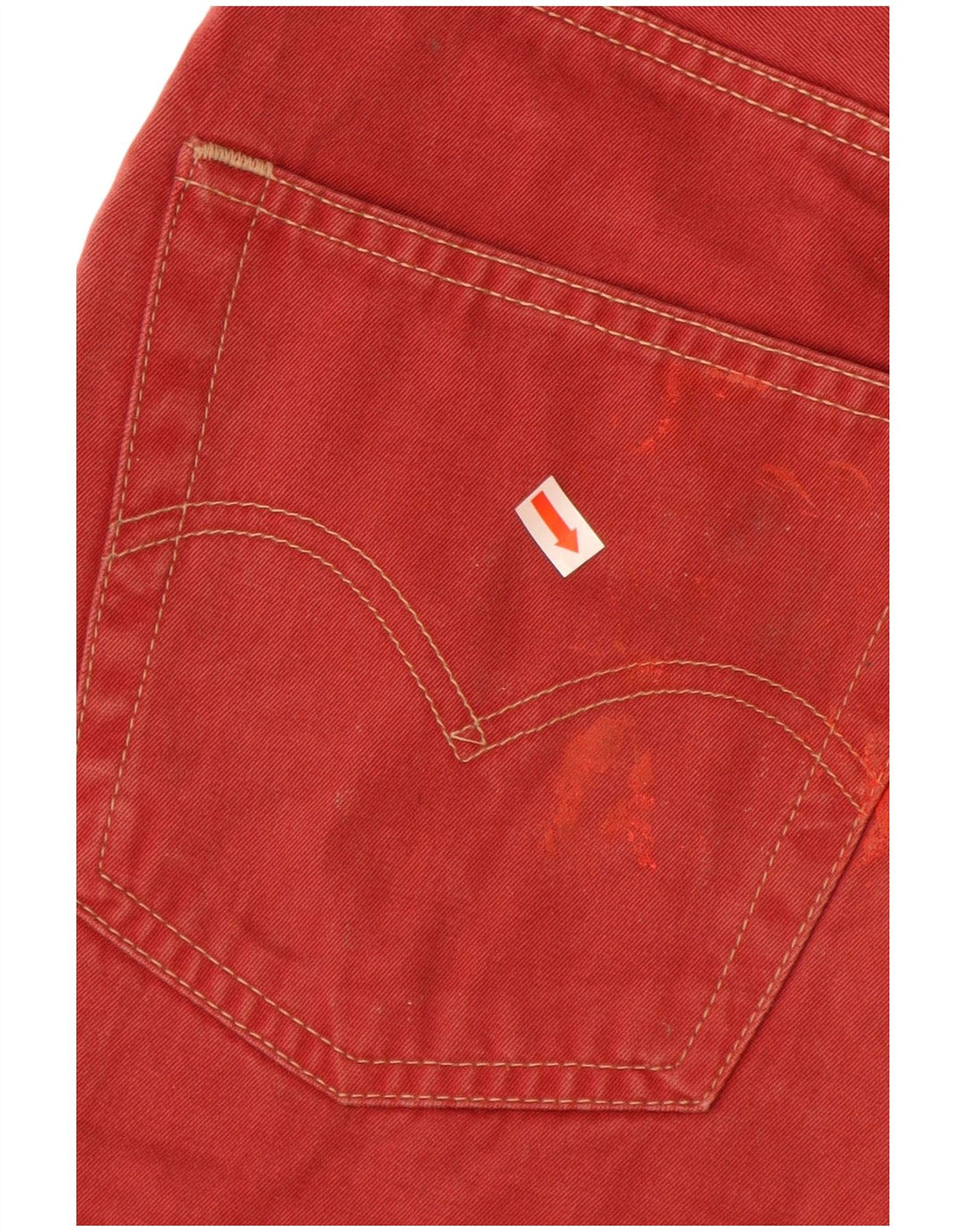 LEVI'S Pantaloncini di jeans 476 da uomo W30 Cotone rosso medio