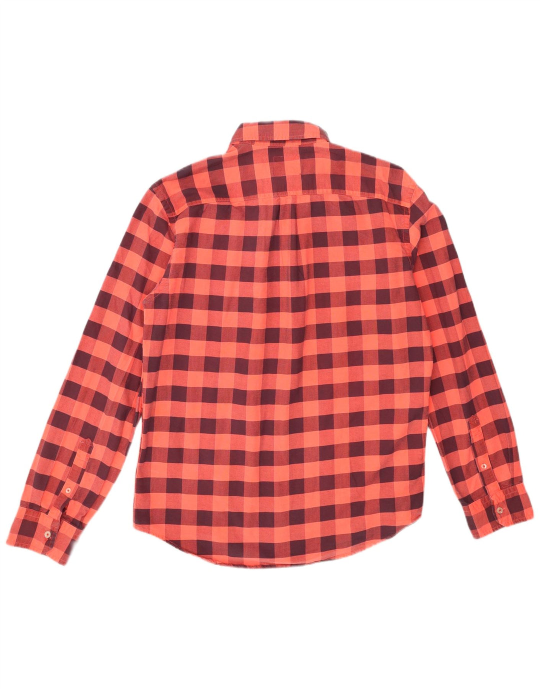 Camicia da uomo American Eagle Outfitters XL in cotone a quadretti arancione