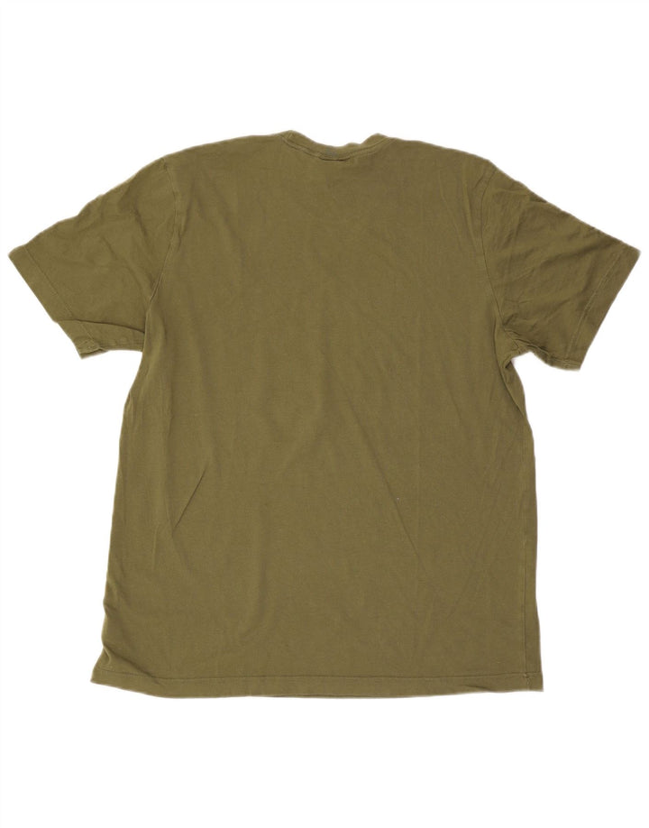 T-shirt da uomo Adidas Top in cotone kaki medio