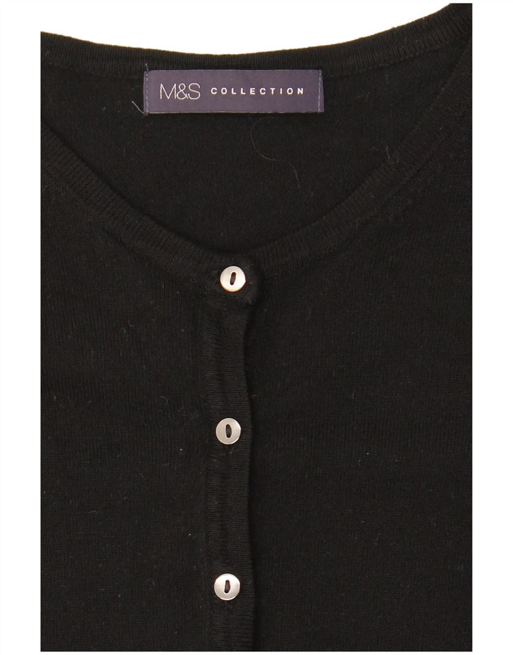 Maglione cardigan da donna Marks & Spencer UK 10 piccolo nero