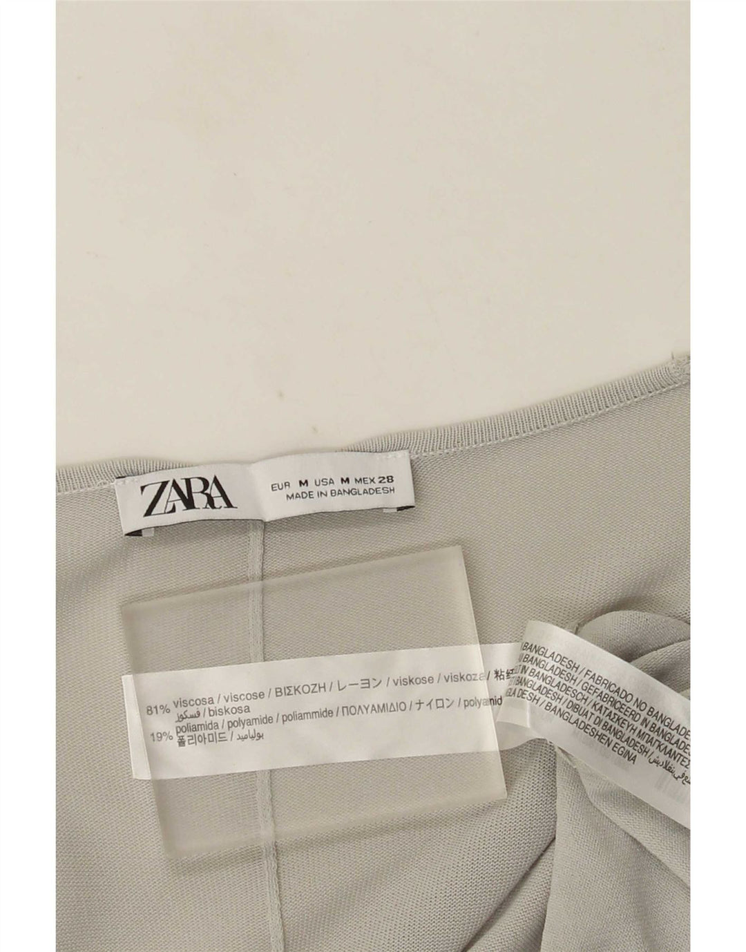 Maglione cardigan oversize lungo da donna Zara UK 14 Viscosa grigio medio