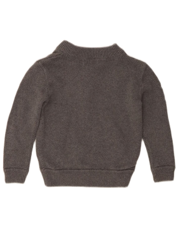 Maglione cardigan grafico per ragazzi Ralph Lauren 4-5 anni piccolo in cotone grigio