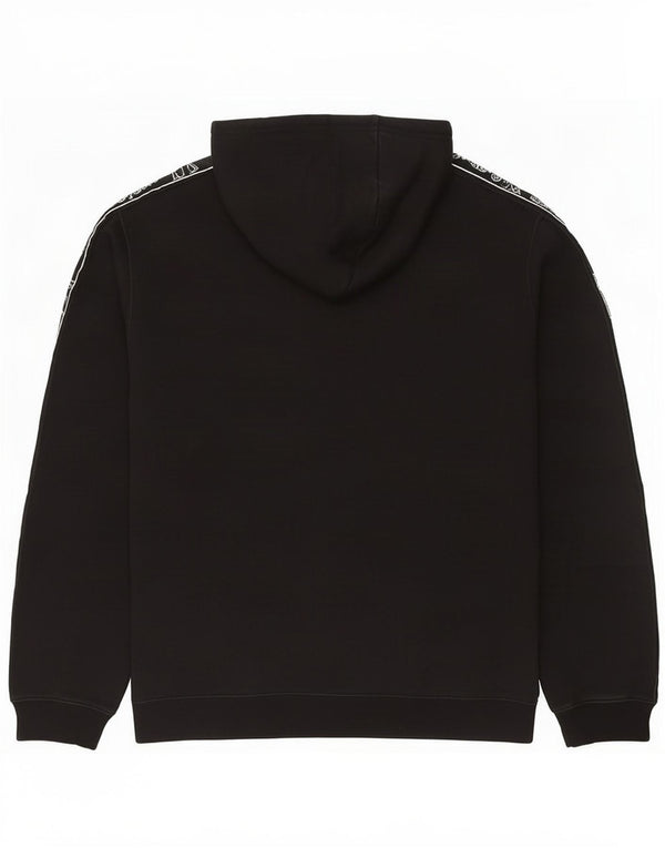 Champion Mens Graphic Loose Fit Hoodie Jumper Medium Black Cotton