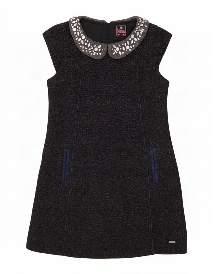 Abito a trapezio da donna Superdry UK 12 medio in lana screziata blu navy