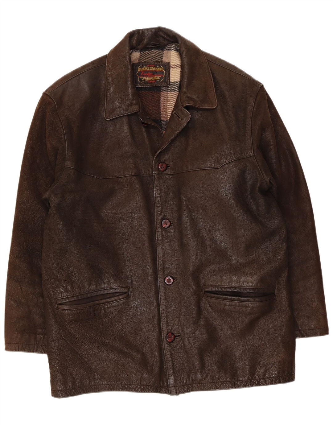 Giacca in pelle da uomo Pointers UK 40 grande marrone