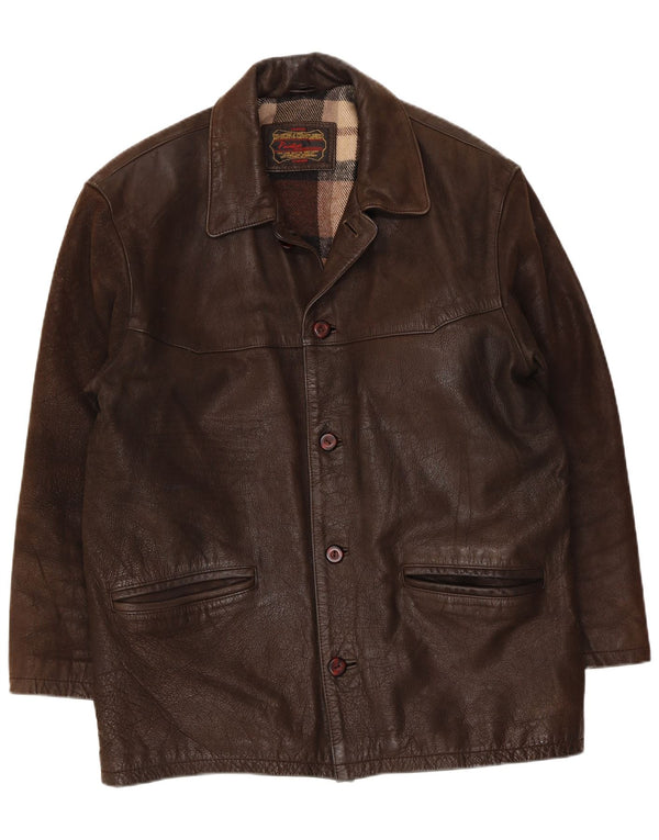 Giacca in pelle da uomo Pointers UK 40 grande marrone